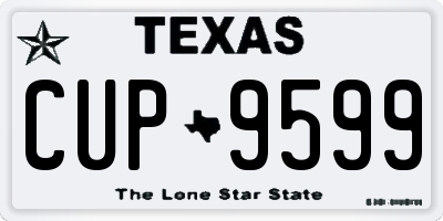TX license plate CUP9599