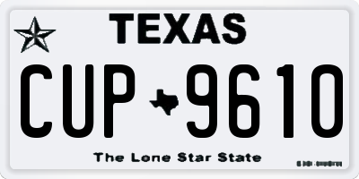 TX license plate CUP9610