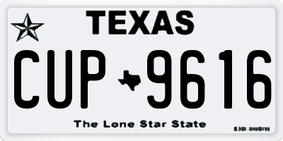 TX license plate CUP9616