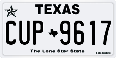TX license plate CUP9617