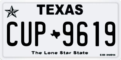 TX license plate CUP9619