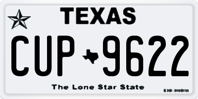 TX license plate CUP9622