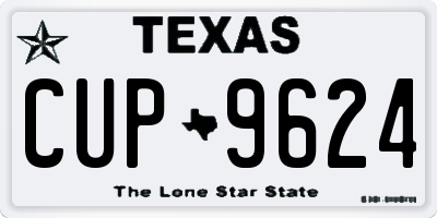 TX license plate CUP9624
