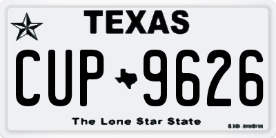 TX license plate CUP9626