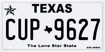 TX license plate CUP9627