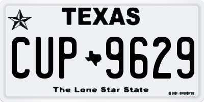 TX license plate CUP9629