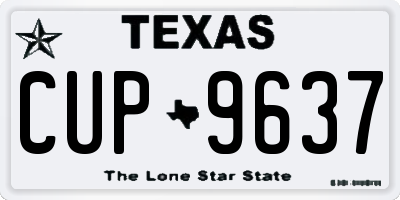 TX license plate CUP9637