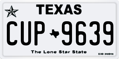 TX license plate CUP9639