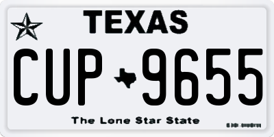 TX license plate CUP9655