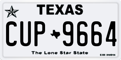 TX license plate CUP9664