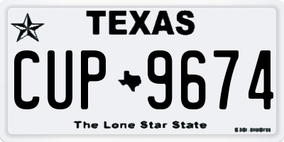 TX license plate CUP9674