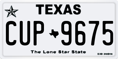 TX license plate CUP9675