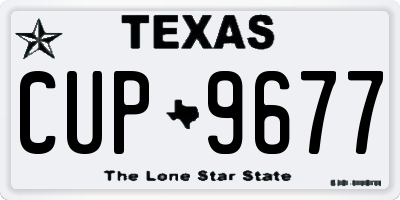 TX license plate CUP9677