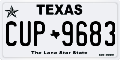TX license plate CUP9683