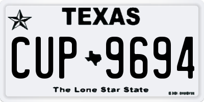 TX license plate CUP9694