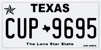 TX license plate CUP9695
