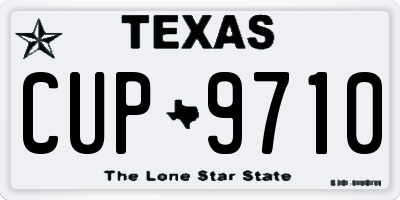 TX license plate CUP9710