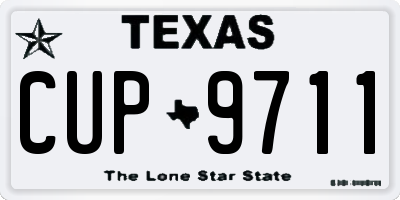 TX license plate CUP9711