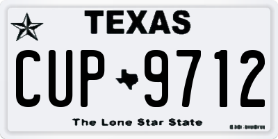 TX license plate CUP9712