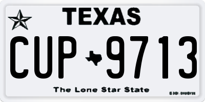 TX license plate CUP9713