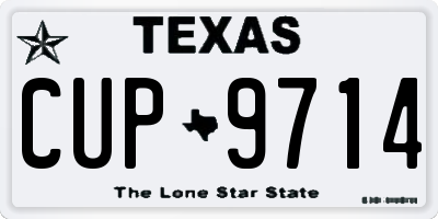 TX license plate CUP9714