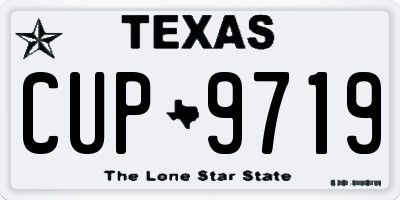 TX license plate CUP9719