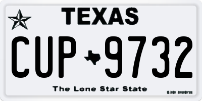 TX license plate CUP9732