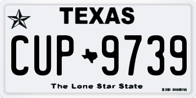 TX license plate CUP9739