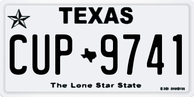 TX license plate CUP9741