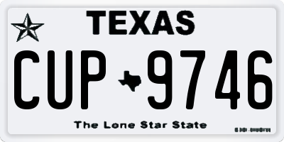 TX license plate CUP9746