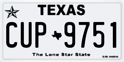 TX license plate CUP9751