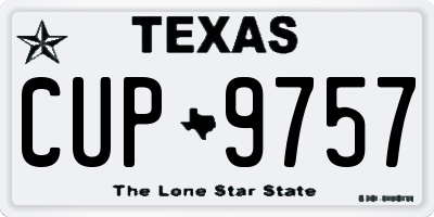 TX license plate CUP9757