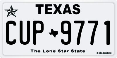 TX license plate CUP9771