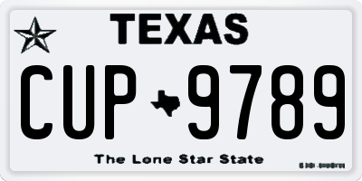 TX license plate CUP9789