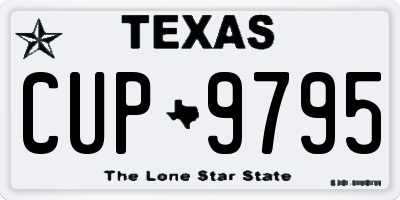 TX license plate CUP9795