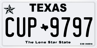 TX license plate CUP9797