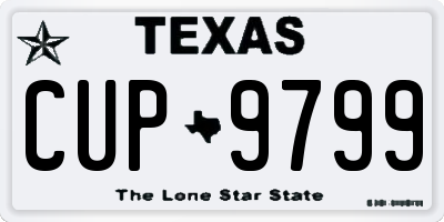 TX license plate CUP9799