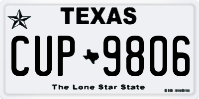 TX license plate CUP9806