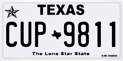 TX license plate CUP9811