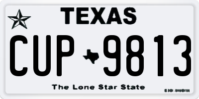 TX license plate CUP9813