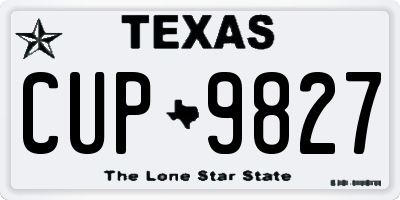 TX license plate CUP9827
