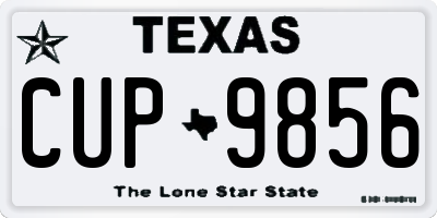 TX license plate CUP9856