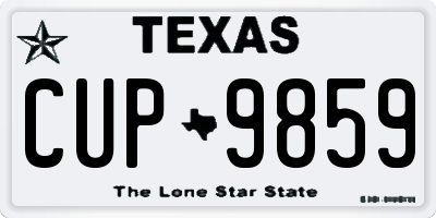 TX license plate CUP9859
