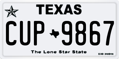 TX license plate CUP9867