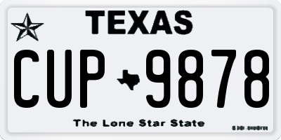 TX license plate CUP9878