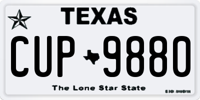 TX license plate CUP9880