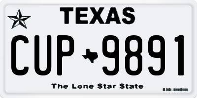TX license plate CUP9891