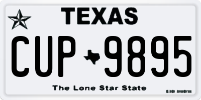 TX license plate CUP9895