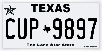 TX license plate CUP9897