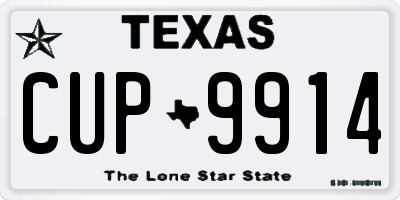 TX license plate CUP9914